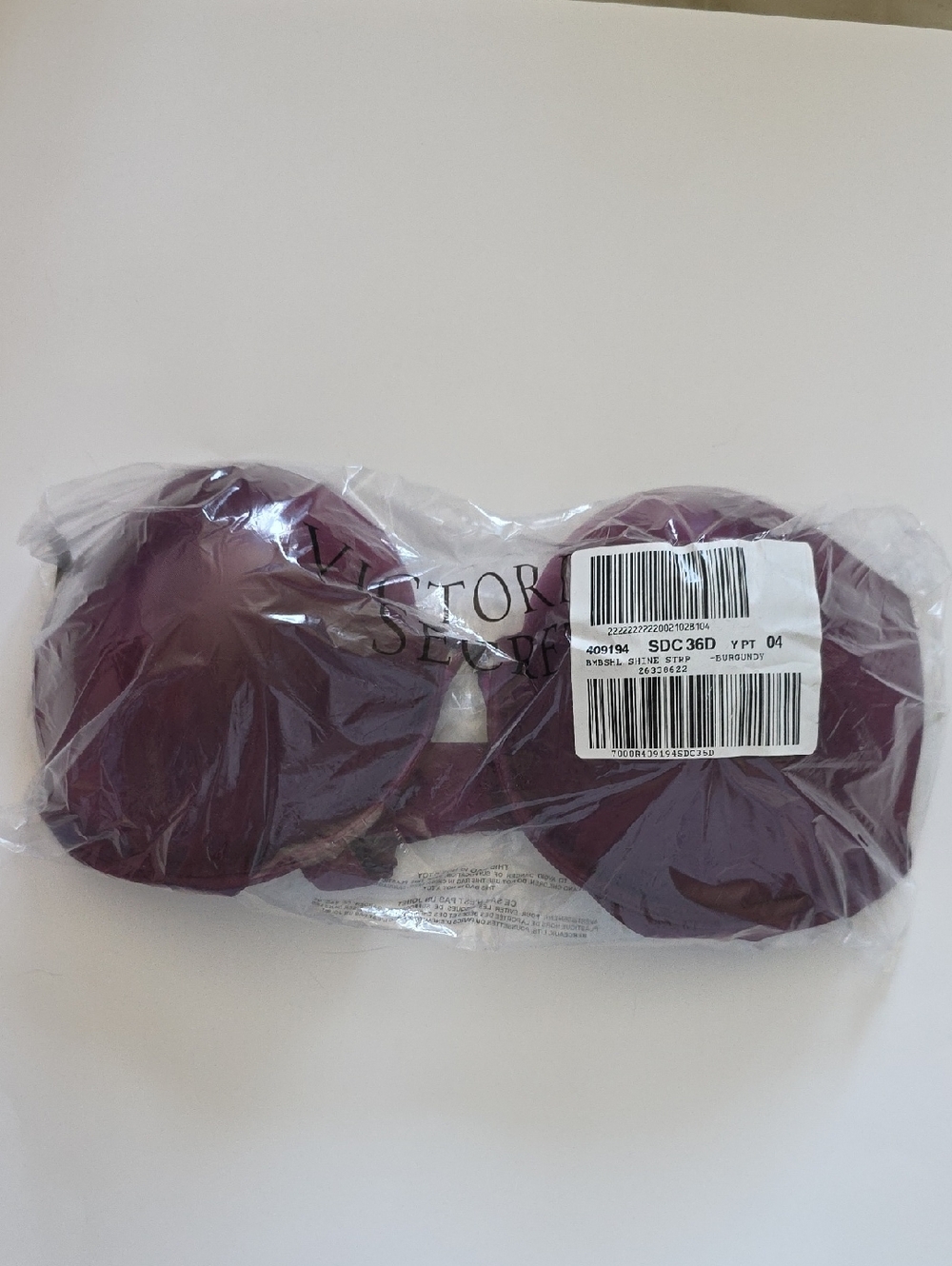 Victoria's Secret Bombshell Plum Push-Up Bra- Shine STRAP